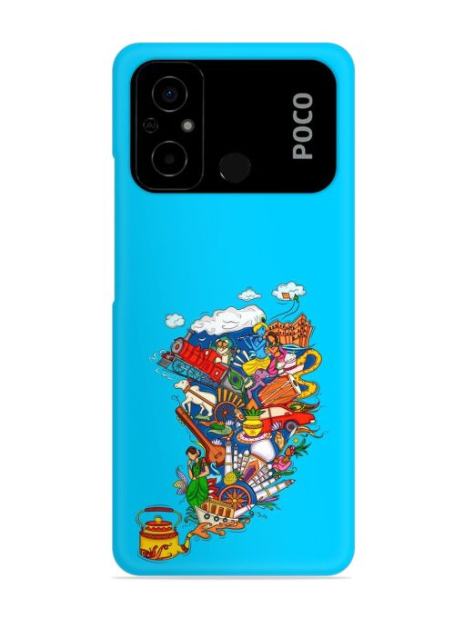 Vector Design Indian Snap Case for Poco C55 Zapvi