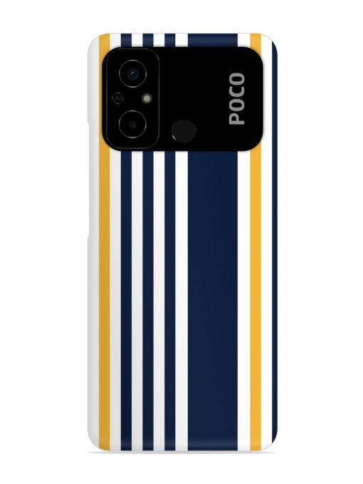 Seamless Stripe Pattern Snap Case for Poco C55 Zapvi