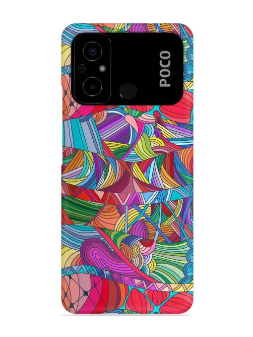 Seamless Patterns Hand Drawn Snap Case for Poco C55 Zapvi