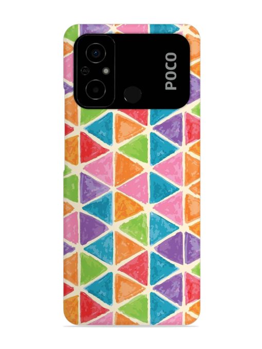 Seamless Colorful Isometric Snap Case for Poco C55 Zapvi