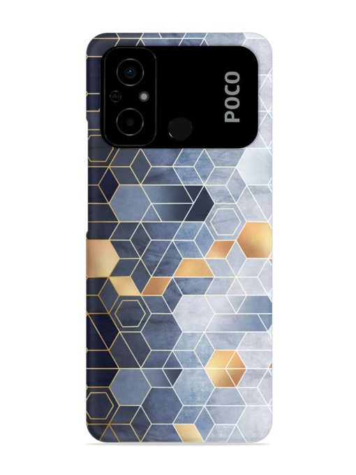 Geometric Abstraction Hexagons Snap Case for Poco C55 Zapvi