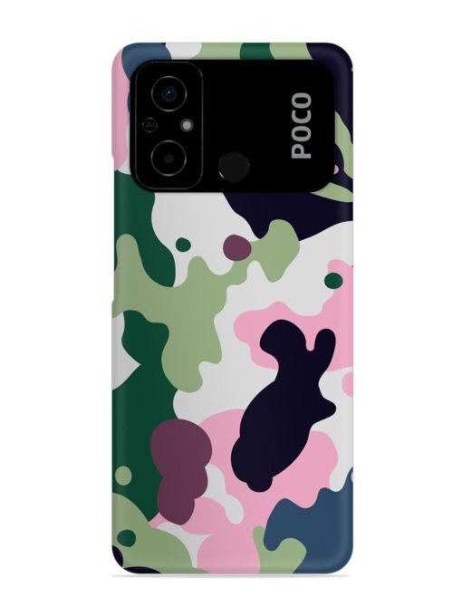 Seamless Funky Camouflage Snap Case for Poco C55 Zapvi