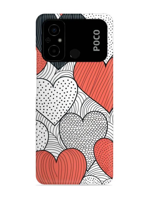 Girly Heart Seamless Snap Case for Poco C55 Zapvi