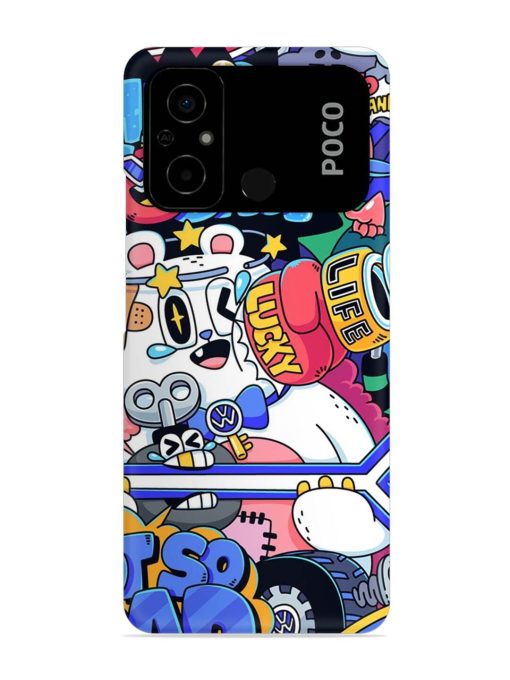 Universal Doodle Snap Case for Poco C55 Zapvi