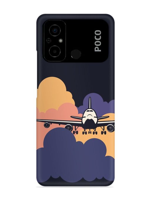 Aeroplane vector Snap Case for Poco C55 Zapvi