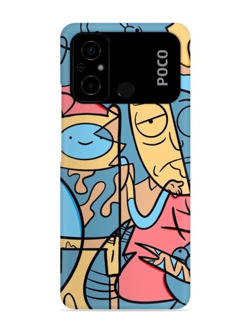 Silly Face Doodle Snap Case for Poco C55 Zapvi