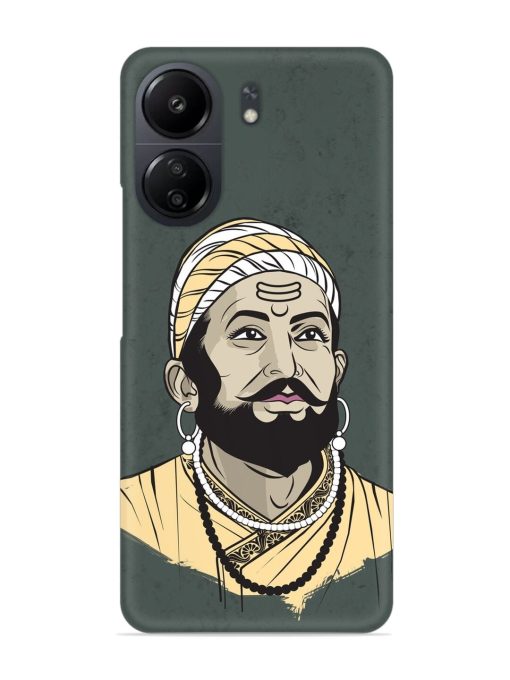 Shivaji Maharaj Vector Art Snap Case for Poco C65