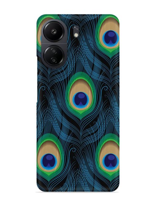 Seamless Pattern Peacock Snap Case for Poco C65 Zapvi