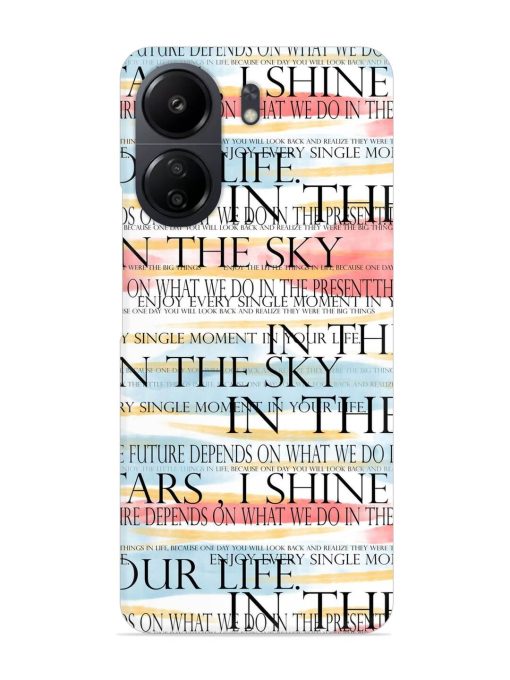 Seamless Slogans Pattern Snap Case for Poco C65