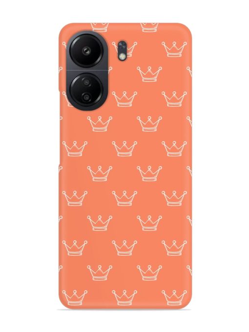 Hand Drawn Crown Snap Case for Poco C65 Zapvi