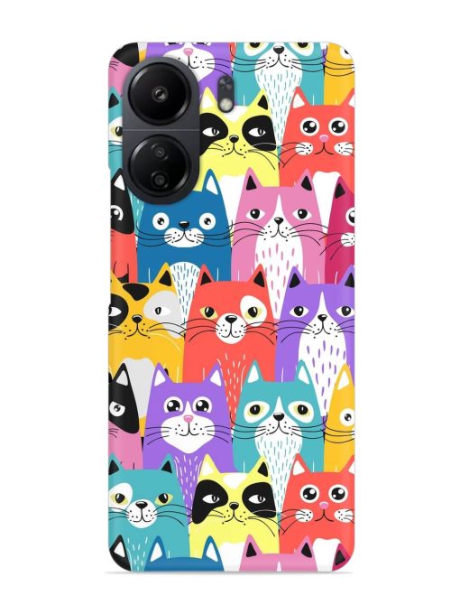 Funny Cartoon Cats Snap Case for Poco C65