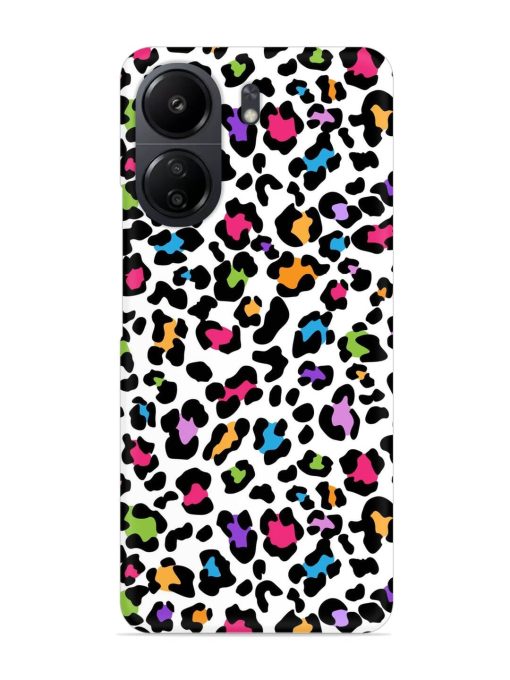 Seamless Leopard Pattern Snap Case for Poco C65 Zapvi