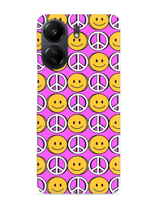 Smiley Face Peace Snap Case for Poco C65