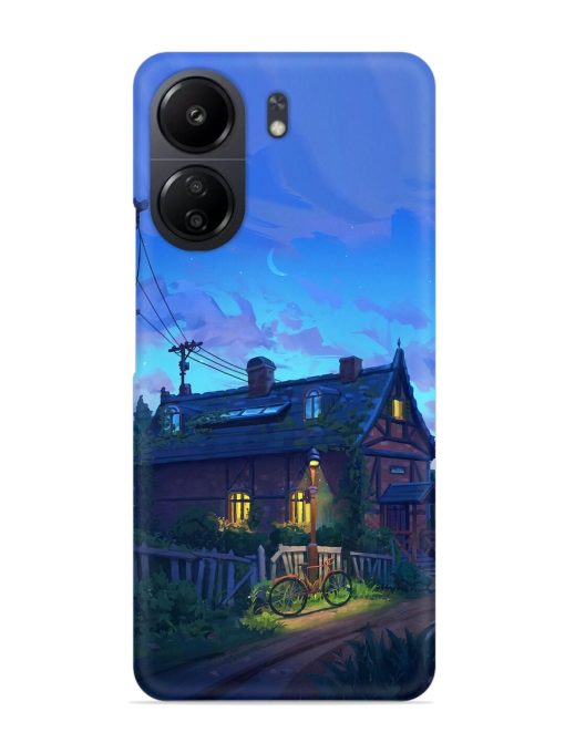 Beautiful Village House Snap Case for Poco C65 Zapvi