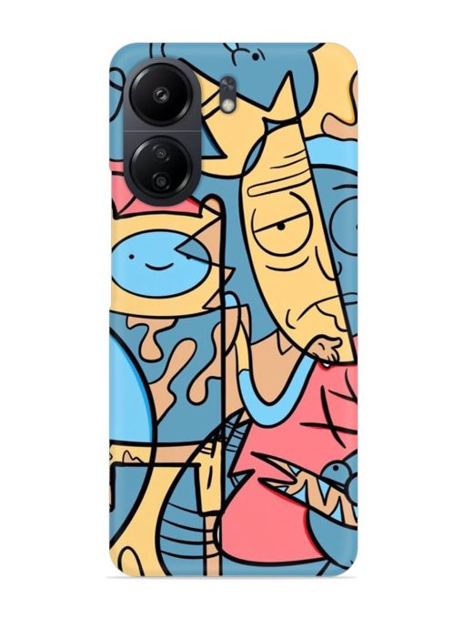 Silly Face Doodle Snap Case for Poco C65 Zapvi