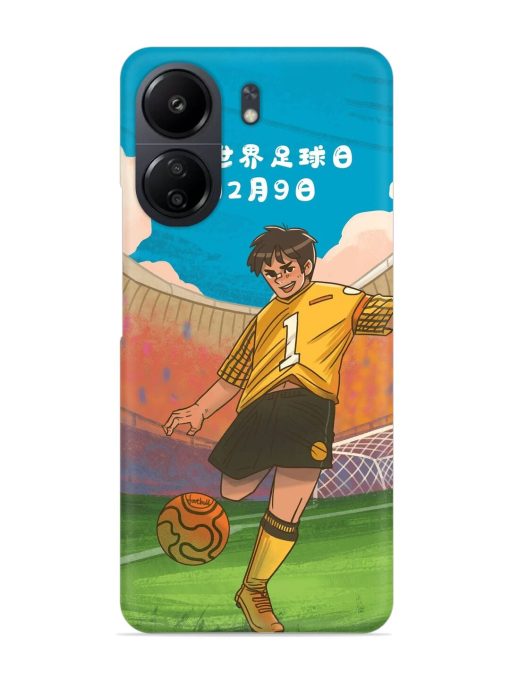 Soccer Kick Snap Case for Poco C65 Zapvi