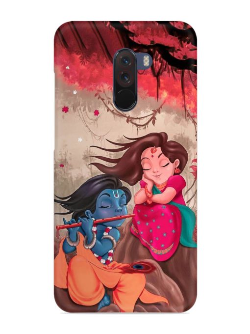 Radhe Krishna Water Art Snap Case for Poco F1 Zapvi