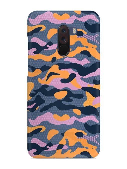 Camouflage Army Military English Orange Art Snap Case for Poco F1 Zapvi