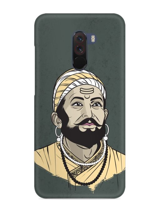 Shivaji Maharaj Vector Art Snap Case for Poco F1