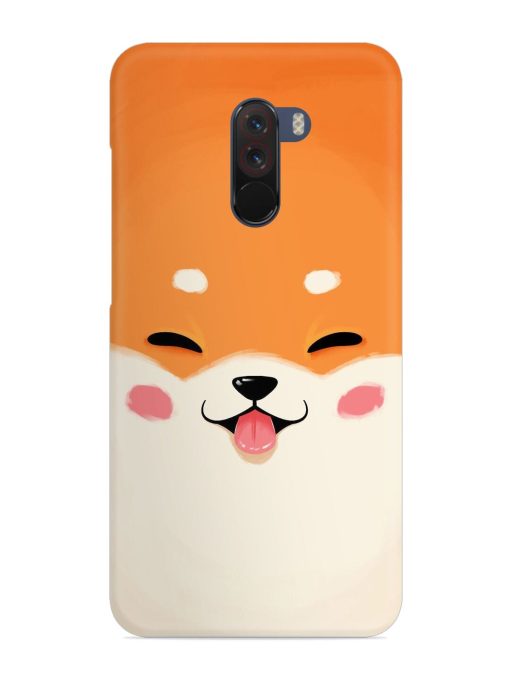 Cute Dog Face Vector Snap Case for Poco F1 Zapvi