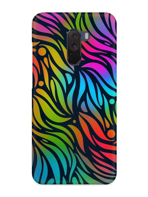 Abstract Leaf Design Snap Case for Poco F1 Zapvi