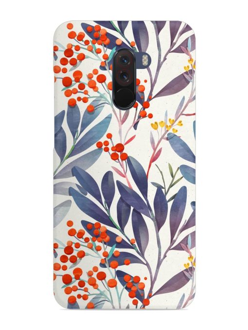 Seamless Floral Pattern Snap Case for Poco F1 Zapvi