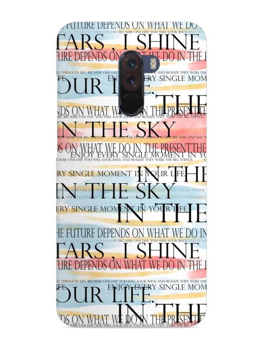 Seamless Slogans Pattern Snap Case for Poco F1 Zapvi