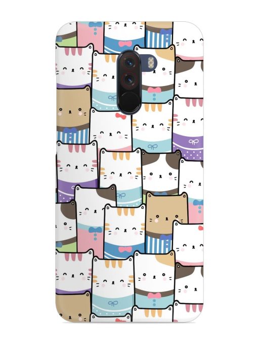 Cute Adorable Cat Snap Case for Poco F1 Zapvi