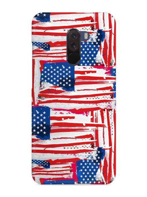 Usa Flag Seamless Snap Case for Poco F1 Zapvi