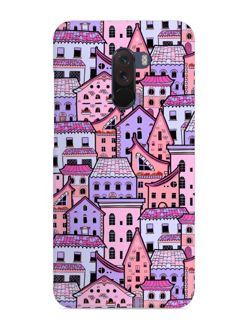 Seamless Pattern Houses Snap Case for Poco F1 Zapvi