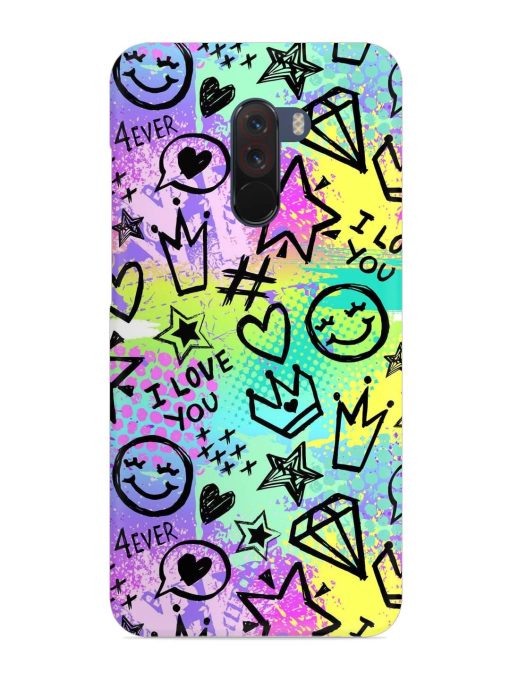 Bright Seamless Pattern Snap Case for Poco F1