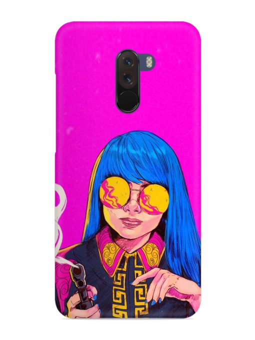 Aesthetic Anime Girl Snap Case for Poco F1