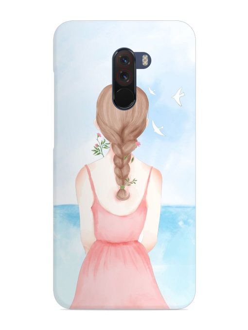 Watercolor Girl Vector Snap Case for Poco F1 Zapvi