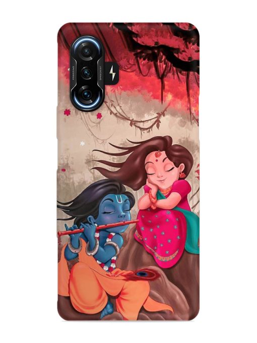 Radhe Krishna Water Art Snap Case for Poco F3 Gt (5G) Zapvi