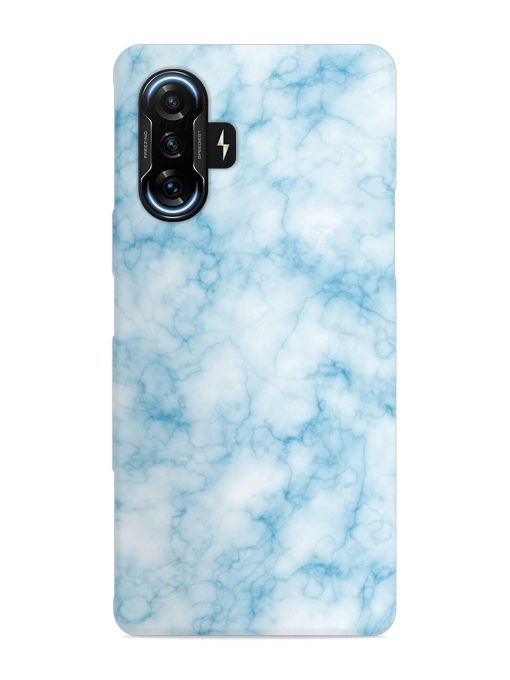 Blue White Natural Marble Snap Case for Poco F3 Gt (5G) Zapvi