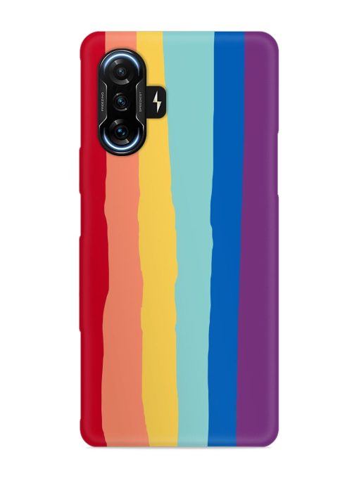 Rainbow Genuine Liquid Snap Case for Poco F3 Gt (5G) Zapvi