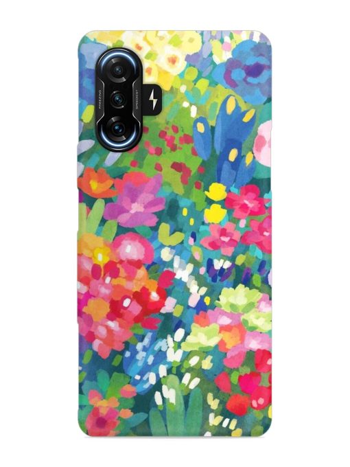 Watercolor Flower Art Snap Case for Poco F3 Gt (5G)