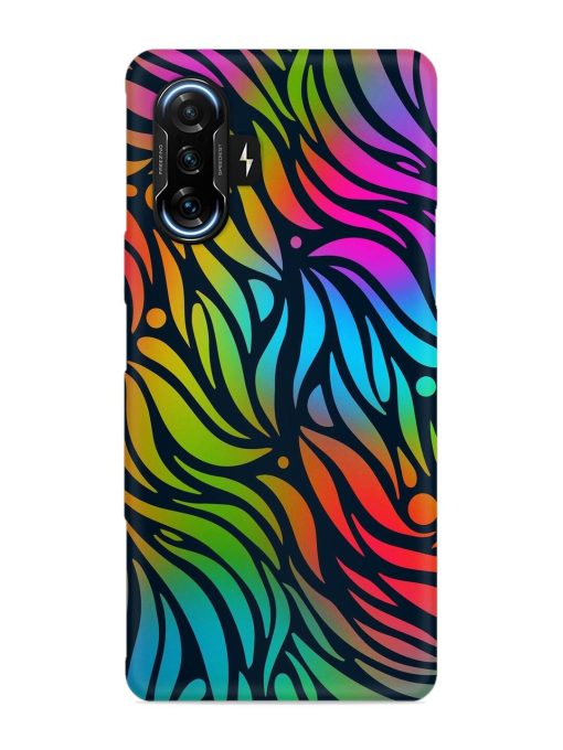 Abstract Leaf Design Snap Case for Poco F3 Gt (5G) Zapvi