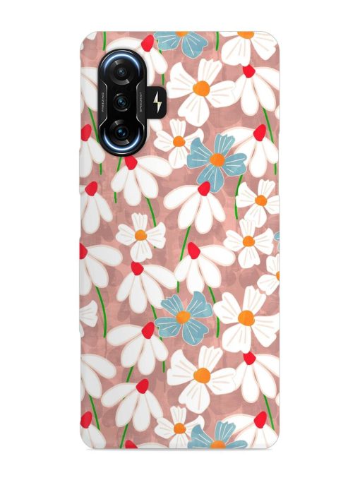 Abstract Petal Flowers Snap Case for Poco F3 Gt (5G) Zapvi