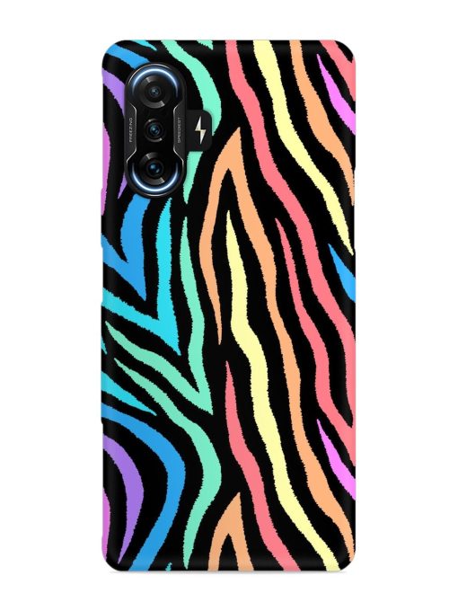 Colorful Abstract Zebra Snap Case for Poco F3 Gt (5G) Zapvi