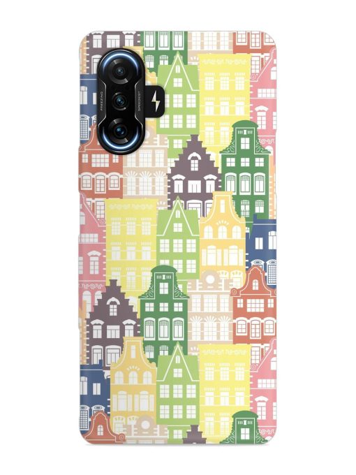 Seamless Shapes Pattern Snap Case for Poco F3 Gt (5G) Zapvi