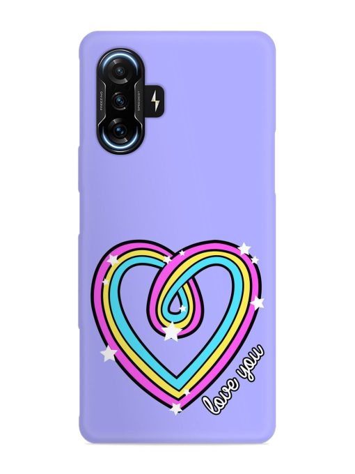 Colorful Rainbow Heart Snap Case for Poco F3 Gt (5G) Zapvi