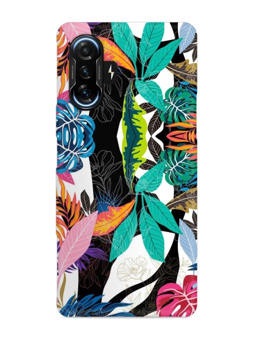 Floral Pattern Bright Snap Case for Poco F3 Gt (5G)