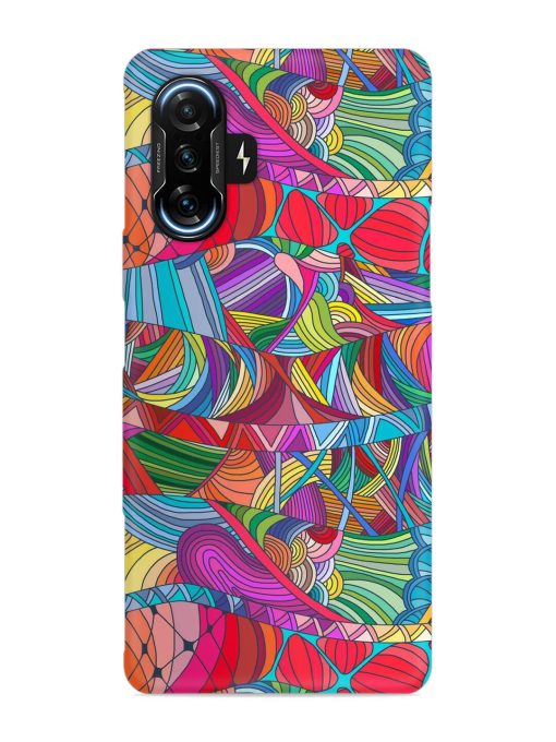 Seamless Patterns Hand Drawn Snap Case for Poco F3 Gt (5G) Zapvi