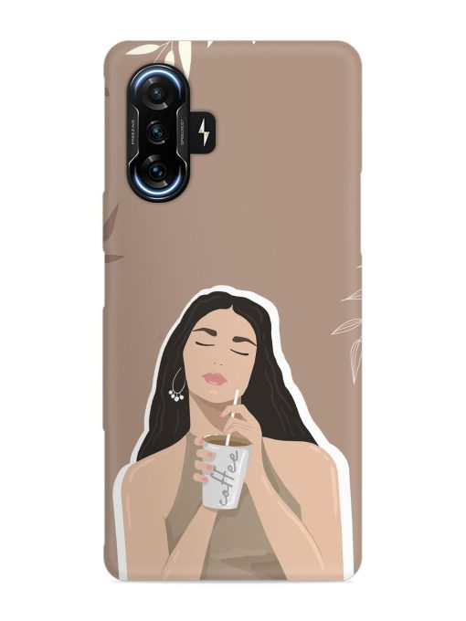 Girl With Coffee Snap Case for Poco F3 Gt (5G)