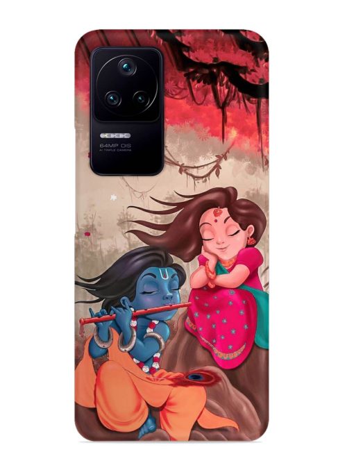 Radhe Krishna Water Art Snap Case for Poco F4 (5G) Zapvi