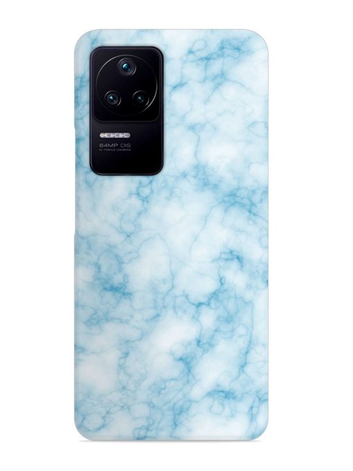 Blue White Natural Marble Snap Case for Poco F4 (5G) Zapvi