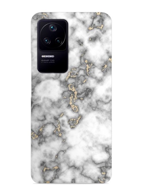 Gray And Gold Marble Snap Case for Poco F4 (5G) Zapvi