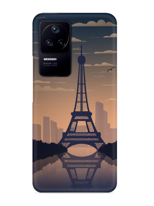 France Paris Eiffel Tower Gradient Snap Case for Poco F4 (5G) Zapvi