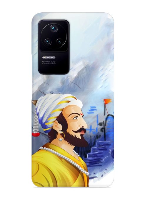 Shivaji Maharaj Color Paint Art Snap Case for Poco F4 (5G) Zapvi